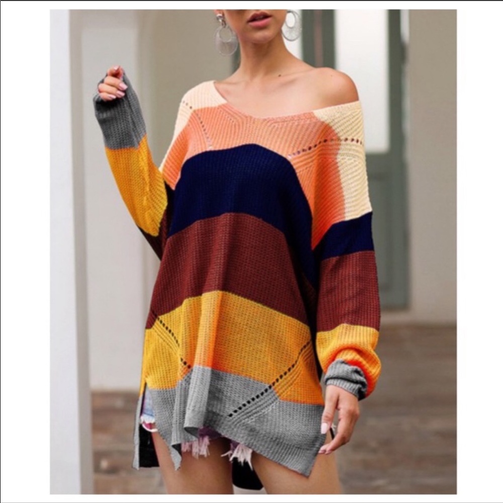 ✨LAST ONE✨Color block oversized sweater - Picture 2 of 4